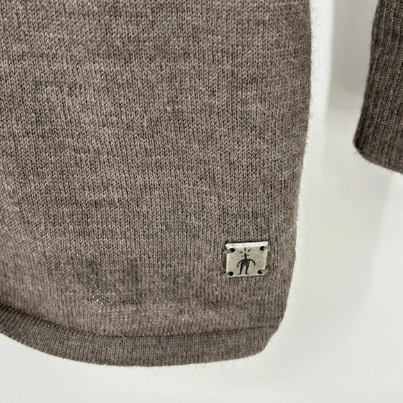 Smartwool Taupe brown Cowl Neck wool Sweater tunic pullover cozy warm - Picture 4 of 10